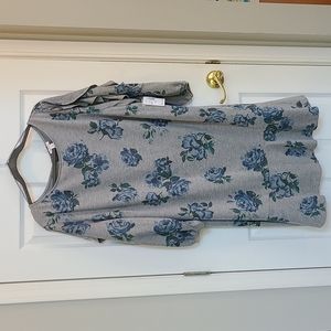 NWT Westport Grey Floral Dress Size 3X